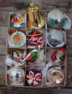 Veel antieke oude kerstballen, vintage, Diversen, Kerst, Gebruikt, Onbekend, Ophalen of Verzenden, Onbekend