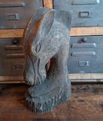 Mooi paardenhoofd van uniek oud hout H41cm, Ophalen of Verzenden