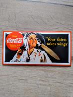 Coca Cola emaille bord, GEEN TIN!, Ophalen of Verzenden, Zo goed als nieuw, Reclamebord