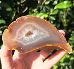 Grote Agaat met Bergkristal geode edelsteen natuursteen, Verzamelen, Mineralen en Fossielen, Ophalen of Verzenden