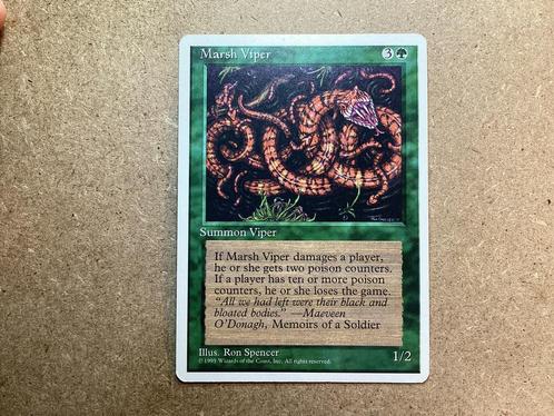 1x Marsh Viper (Near Mint), Hobby en Vrije tijd, Verzamelkaartspellen | Magic the Gathering, Zo goed als nieuw, Losse kaart, Ophalen of Verzenden
