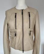 K-yen beige leren jasje maat S, Verzenden, Beige, Jasje, Maat 36 (S)