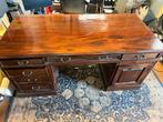 Koloniaal bureau mahonie hout directie antiek vintage Engels, Ophalen of Verzenden