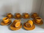 Vaserie Trevigiane Vintage '60 Pagnossin kop & schotel (8x)., Keramiek, Ophalen of Verzenden, Zo goed als nieuw, Overige stijlen