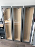 3 Bertby vitrinekasten van Ikea, met verlichting, Ophalen, Minder dan 50 cm, Gebruikt, 25 tot 50 cm