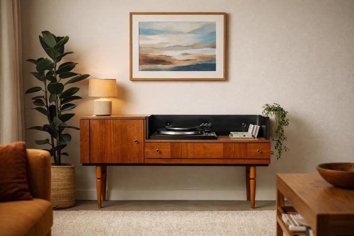 Prachtig vintage audiomeubel, Verzamelen, Retro, Huis en Inrichting, Ophalen