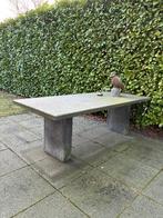 Stenen tuintafel, Tuin en Terras, Tuintafels, Ophalen, Gebruikt, Rechthoekig, Overige materialen