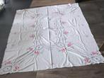 Mooi groot brocant tafelkleed, kant, geborduurd, applicaties, Ophalen of Verzenden