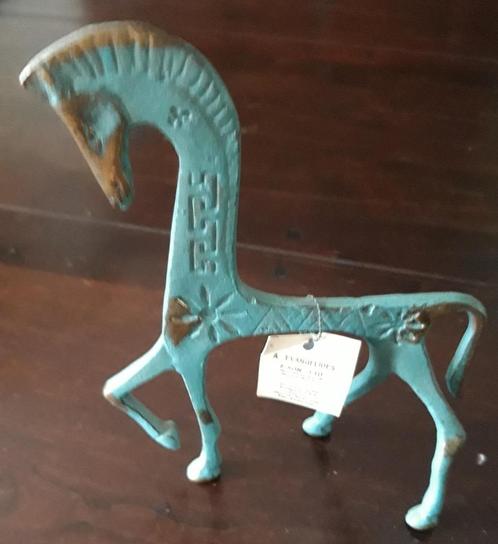 'Ancient Greek horse' bronzen paard A. Evangelides design, Huis en Inrichting, Woonaccessoires | Overige, Zo goed als nieuw, Ophalen of Verzenden