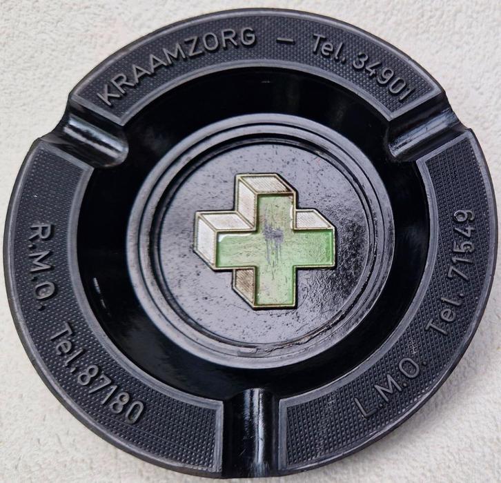 KRAAMZORG R.M.O. & L.M.O. bakeliet Groen Zilveren Kruis, Verzamelen, Merken en Reclamevoorwerpen, Gebruikt, Gebruiksvoorwerp, Ophalen of Verzenden