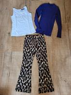 Flared broek met 2 tops maat 134/140, Ophalen of Verzenden, Zo goed als nieuw, Meisje