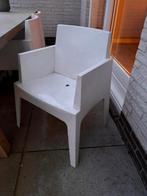 3 witte box stoelen, Ophalen, Zo goed als nieuw, Kunststof