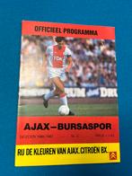 Ajax - Bursaspor Programma 1986, Verzamelen, Sportartikelen en Voetbal, Ophalen of Verzenden, Gebruikt, Ajax, Boek of Tijdschrift
