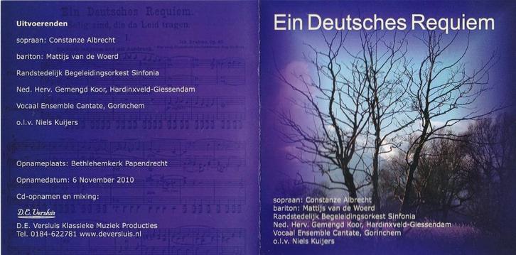 2 CDs Ein Deutsches Requiem - Johannes Brahms, Cd's en Dvd's, Cd's | Klassiek, Gebruikt, Orkest of Ballet, Romantiek, Ophalen of Verzenden