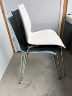 Kartell Maui stoelen wit/zwart/lichtblauw, Huis en Inrichting, Stoelen, Drie, Zwart, Ophalen of Verzenden, Zo goed als nieuw