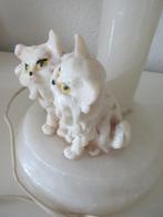 Schemer tafel lamp albast met hondjes vintage, Ophalen of Verzenden, Zo goed als nieuw, Overige materialen, Minder dan 50 cm