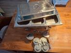 RVS Triple Chafing Dish met Branders, Ophalen of Verzenden, Gebruikt