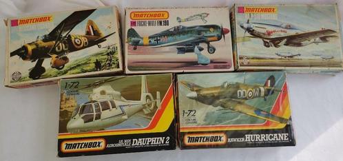 4 vintage Matchbox Modelbouw vliegtuig focke Mustang Dauphin, Hobby en Vrije tijd, Modelbouw | Vliegtuigen en Helikopters, Nieuw