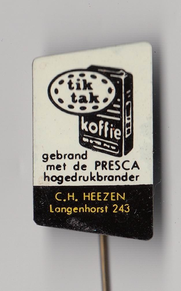 TikTak Koffie Heezen speldje, Verzamelen, Speldjes, Pins en Buttons, Gebruikt, Speldje of Pin, Overige onderwerpen, Ophalen of Verzenden