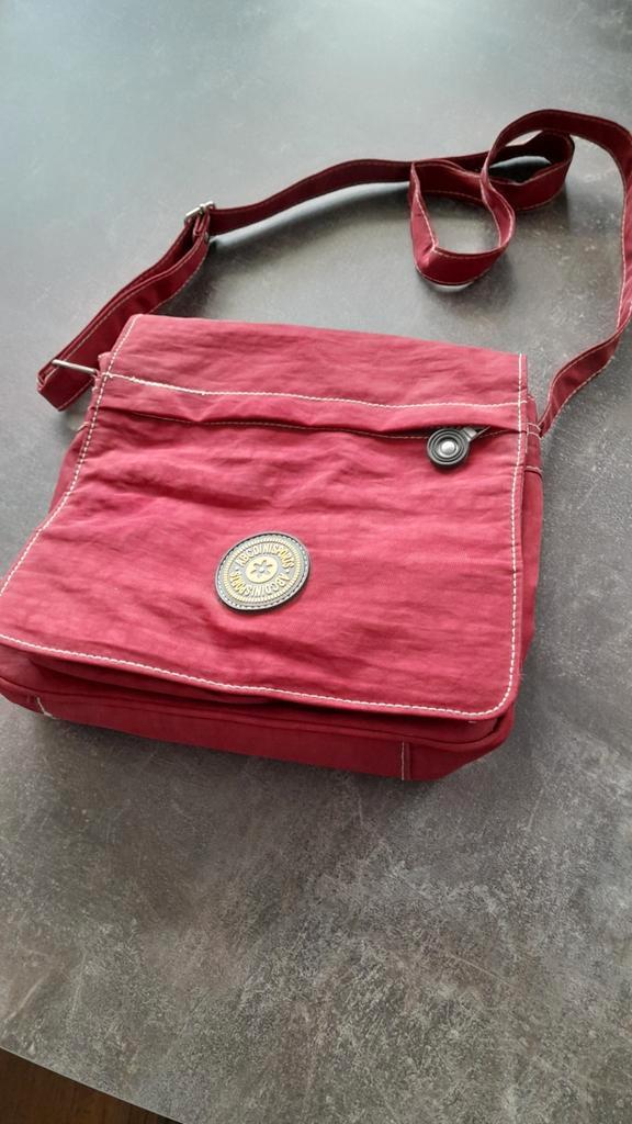 Mooie Hand/Schoudertas voor Dames!, Sieraden, Tassen en Uiterlijk, Tassen | Schoudertassen, Zo goed als nieuw, Rood, Ophalen of Verzenden