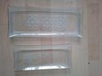 Glazen Schalen Set - Doilies & Bloemen, Gebruikt, Schaal, Ophalen of Verzenden, Glas