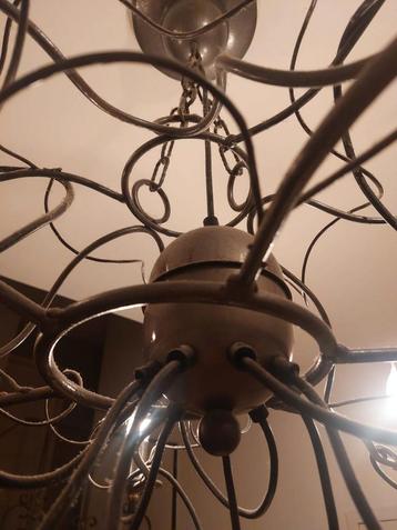 Industriele retro Kroonluchter handgesmeed beschikbaar voor biedingen