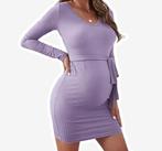 Zwangerschapsjurk lila shein maat L, Kleding | Dames, Positiekleding, Jurk, Paars, Maat 42/44 (L), Ophalen of Verzenden