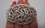Zilveren grote vintage broche gesigneerd Hooikaas nr.1268
