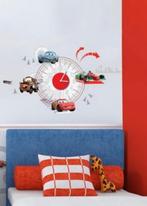 Disney Cars wandklok met muurstickers-nieuw in doos, Kinderen en Baby's, Nieuw, Ophalen of Verzenden, Wanddecoratie