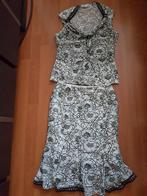Zwart wit set topje en rokje van Etincelle Couture - T2, Kleding | Dames, Etincelle Couture, Wit, Ophalen of Verzenden, Zo goed als nieuw