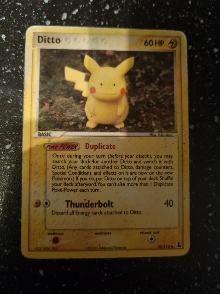 Ditto Pikachu 39/113 - Gebruikte Staat, Hobby en Vrije tijd, Verzamelkaartspellen | Pokémon, Ophalen of Verzenden