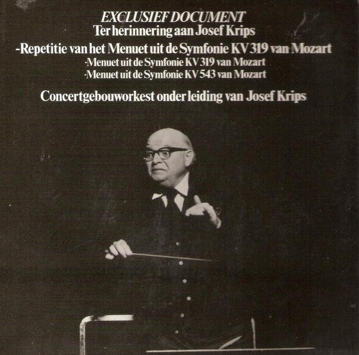 KCO Concertgebouworkest o.l.v. Josef Krips Private press 45, Cd's en Dvd's, Vinyl | Klassiek, Gebruikt, Classicisme, Overige typen