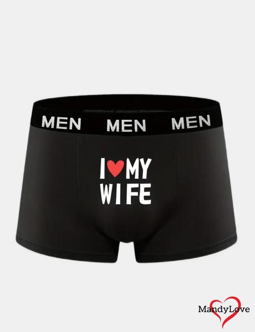 I Love My Wife heren boxers - mannen ondergoed erotiek, Kleding | Heren, Ondergoed, Boxer, Zwart, Verzenden