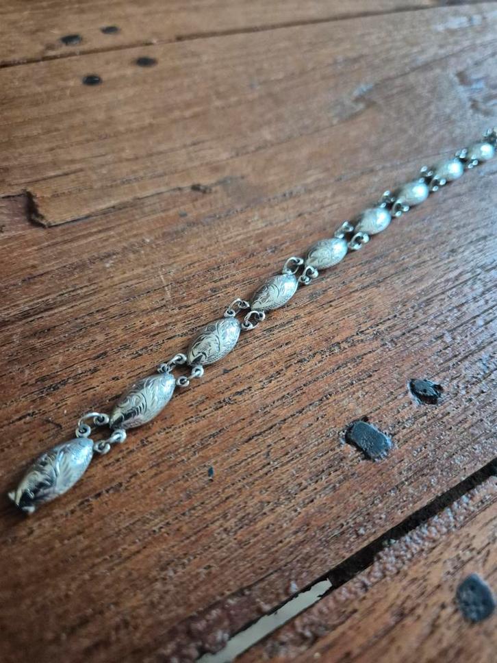 Zilveren armband 121 vintage 20cm, Sieraden, Tassen en Uiterlijk, Armbanden, Zilver, Zilver, Ophalen of Verzenden