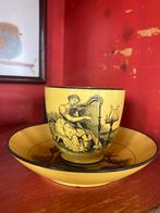 Antieke kop en schotel 19e eeuw, Antiek en Kunst, Ophalen of Verzenden