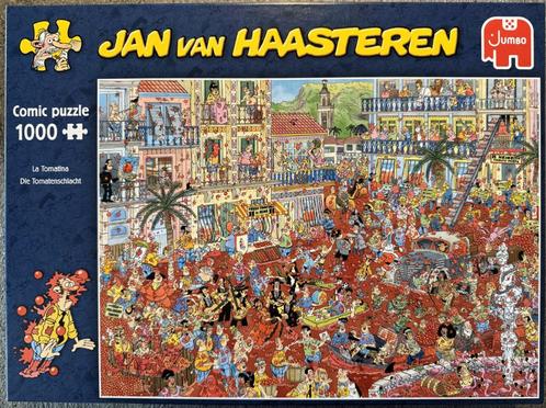 Jan van Haasteren - La Tomatina, Hobby en Vrije tijd, Denksport en Puzzels, Zo goed als nieuw, Legpuzzel, 500 t/m 1500 stukjes