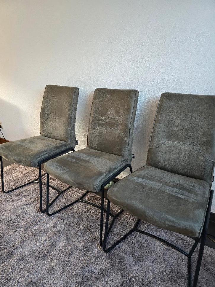 Eetkamerstoelen Henders en Hazel, Huis en Inrichting, Stoelen, Gebruikt, Drie, Metaal, Overige materialen, Overige kleuren, Ophalen