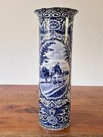 Vaas / Cilindervaas - Delfts Blauw Aardewerk, Antiek en Kunst, Antiek | Keramiek en Aardewerk, Ophalen of Verzenden