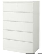MALM Ladekast 6 lades, wit, Huis en Inrichting, Kasten | Ladekasten, Ophalen, 5 laden of meer, 100 tot 150 cm, 50 tot 100 cm