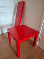 Ikea tafeltje, boekenplank en rode  prullenbak., Ophalen of Verzenden, Zo goed als nieuw, Tafel(s)