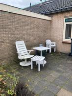 Tuinset Lounge chair met kussens, Tuin en Terras, Overige materialen, Gebruikt, Loungeset, Hocker