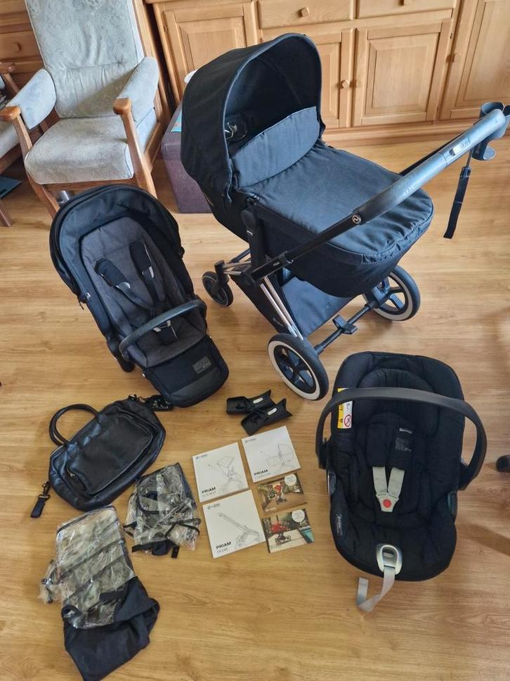 Cybex Priam 3 in 1 kinderwagen, Kinderen en Baby's, Kinderwagens en Combinaties, Gebruikt, Kinderwagen, Overige merken, Luchtbanden
