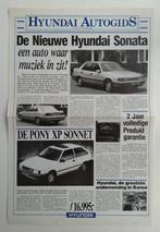 HYUNDAI folder 1989 + sticker SONATA, Ophalen of Verzenden, Zo goed als nieuw, Overige merken