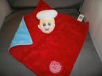 knuffeldoekje de pannenkoeken bakker rood/blauw met bakker, Ophalen of Verzenden, Nieuw, Overige typen