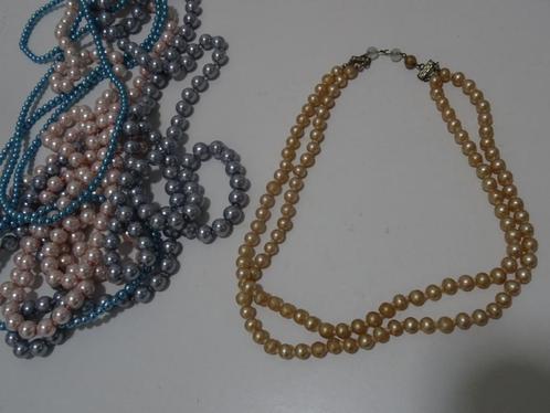 Lot sieraden, partij vintage parel kettingen choker hals, Sieraden, Tassen en Uiterlijk, Kettingen, Zo goed als nieuw, Overige materialen