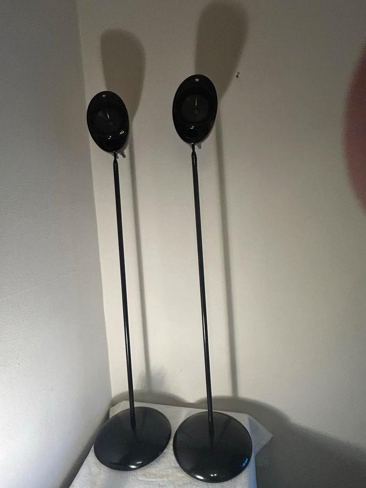 KEF HTS2001 “Egg” Speakers met Statieven, Audio, Tv en Foto, Luidsprekers, Gebruikt, Front, Rear of Stereo speakers, Minder dan 60 watt