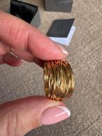 Calvin Klein gouden brede ring, Sieraden, Tassen en Uiterlijk, Ringen, 18 tot 19, IJzer of Staal, Ophalen of Verzenden, Zo goed als nieuw