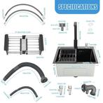 Zwarte Spoelbak - Gootsteen, Niet ingevuld, Verzenden, Zwart, Niet ingevuld