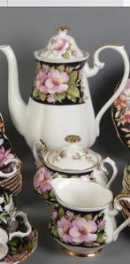 Royal Albert koffiepot en suiker melkschaaltje Alberta Rose, Verzenden