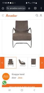 Design fauteuil leer Jess, Huis en Inrichting, Ophalen, Zo goed als nieuw, Leer, Design